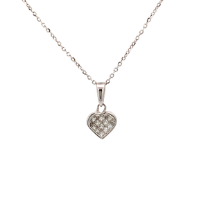 Amour 18K White Gold Chain with Prima Heart Pendant
