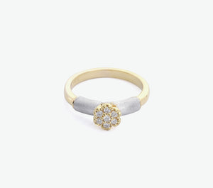 Dahlia Diamond Ring - Yellow Gold