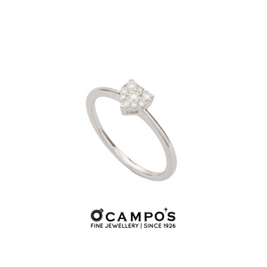 Countess Illusion Diamond Ring -  White Gold