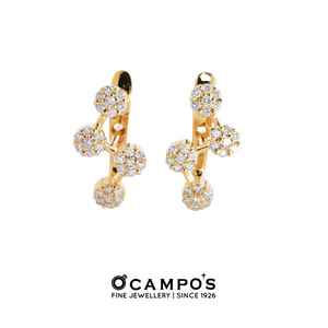 Azalea Diamond Earrings - Yellow Gold