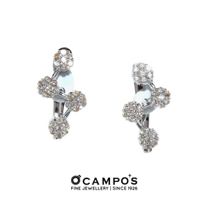 Azalea Diamond Earrings - White Gold