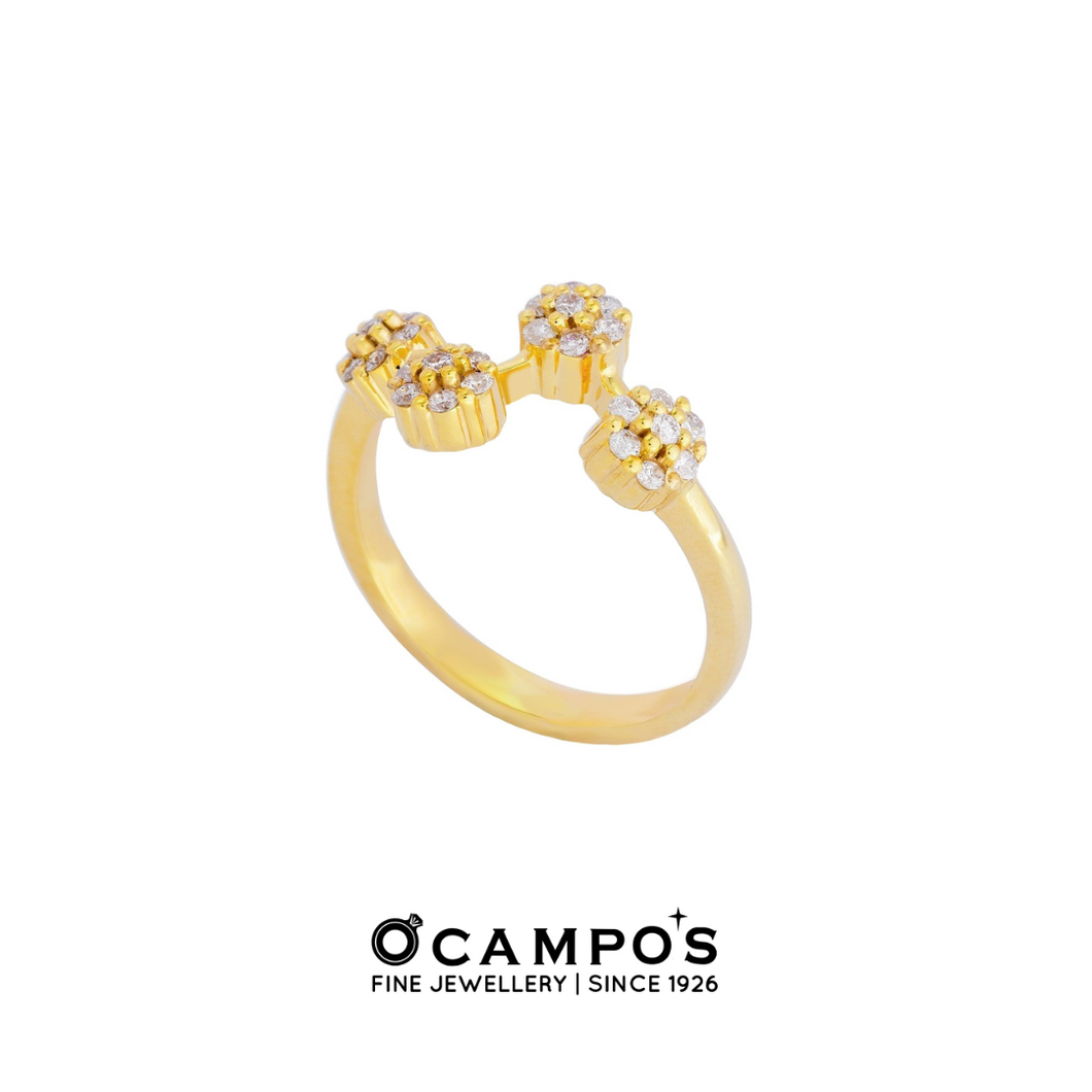Azalea Diamond Ring - Yellow Gold