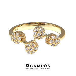 Azalea Diamond Ring - Yellow Gold