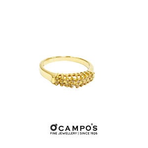 Cleo Pyramid Diamond Ring - Yellow Gold