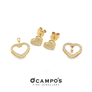 Lovie Heart Illusion Diamond Earrings