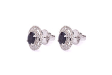 Load image into Gallery viewer, Blue Sapphire Celeste with Diamonds Earrings
