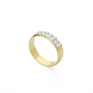 Seven 14k Two Tone Wedding Ring Philippines | Ocampo's Fine Jewellery