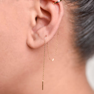 Mai 10k Yellow Gold Slider Dangling Earring | Ocampo's Fine Jewellery