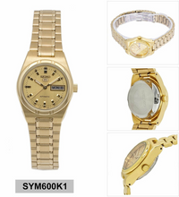 Load image into Gallery viewer, SEIKO 5 Gold Tone Womens Automatic Original Watch SYM600K1
