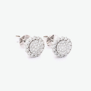 Sunshine 14k White Gold Diamond Stud Earrings | Ocampo's Fine Jewellery