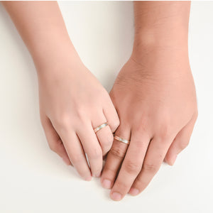 Aiko Platinum Wedding Ring with Diamond | Ocampo's Fine Jewellery