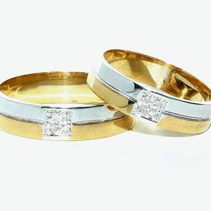 Crisha 18K Gold Two Tone Wedding Ring Philippines | Ocampo's Fine Jewellery