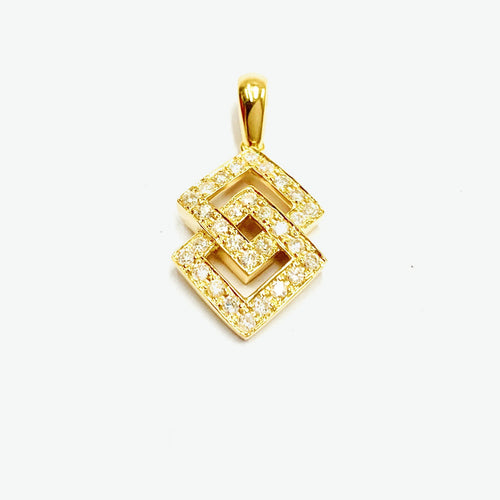 Audrey 14K Yellow Gold Pendant with Diamond | Ocampo's Fine Jewellery