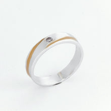 Load image into Gallery viewer, Haven 14k Two Tone Gold Wedding Rings with Diamond | Ocampo&#39;s Fine Jewellery
