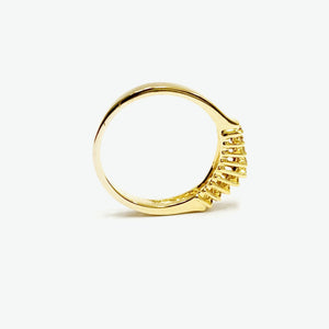 Cleo Pyramid 14k Yellow Gold Ring with Diamond | Ocampo's Fine Jewellery
