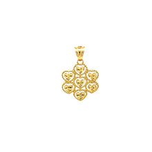 Load image into Gallery viewer, OCAMPOS FINE JEWELLERY CELESTINE PENDANT 18K YELLOW GOLD FLOWER HEART DCUT DS.
