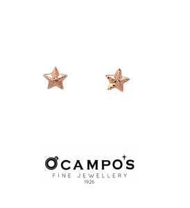 OCAMPOS FINE JEWELLERY VALERIE EARRINGS 14K YELLOW GOLD STUD STAR DCUT DS