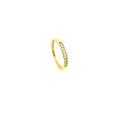 Load image into Gallery viewer, OCAMPOS FINE JEWELLERY 18K YELLOW GOLD HALF ETERNITY RING  CZ
