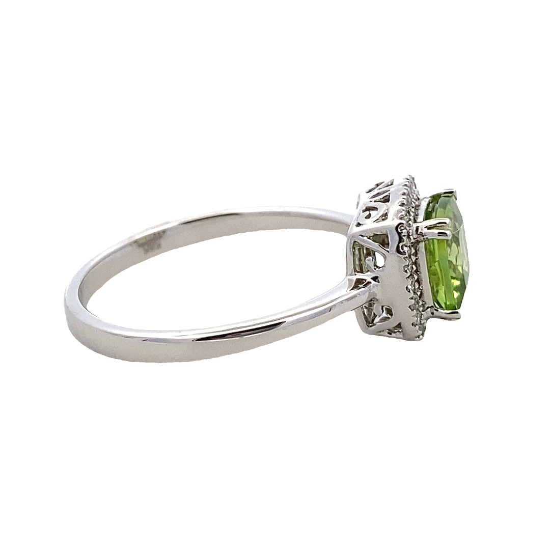 Briana Cushion Peridot Ring