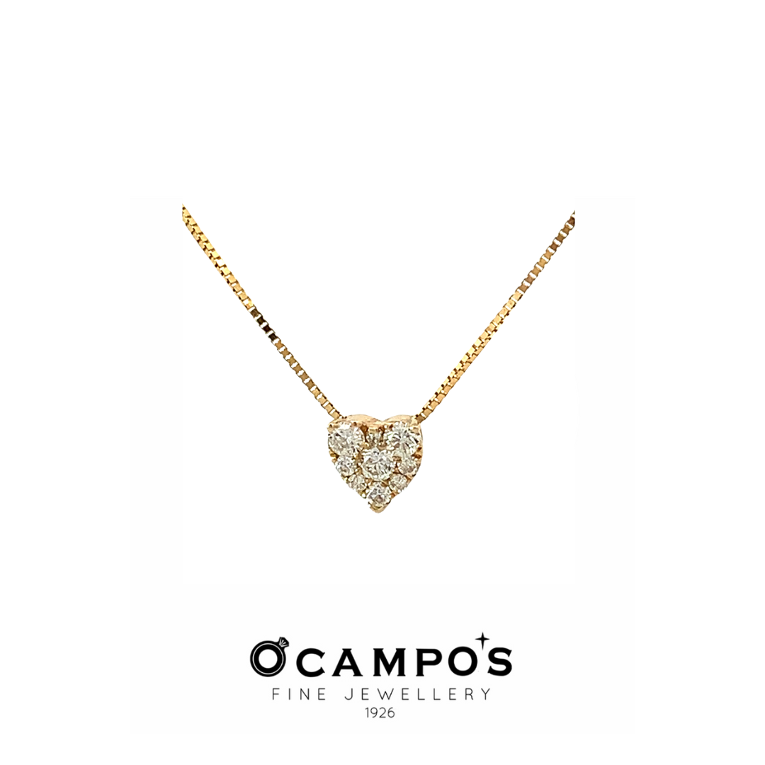 Countess Illusion Diamond Pendant - Yellow Gold