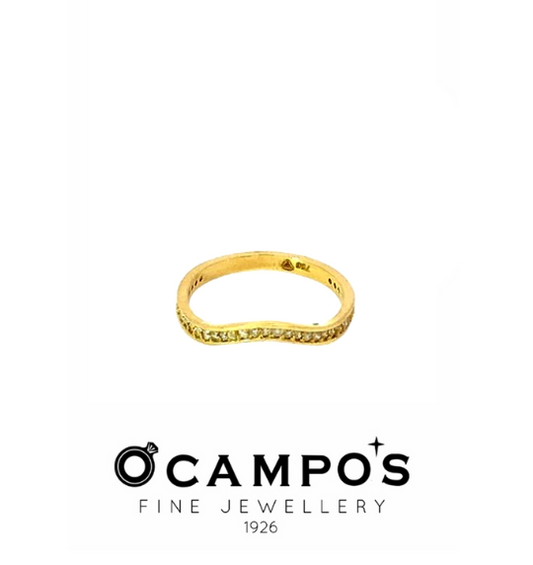 Shiloh 18K Yellow Gold Half Eternity Ring