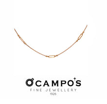 Load image into Gallery viewer, OCAMPOS FINE JEWELLERY ALEIA NECKLACE 14K YELLOW GOLD ROLO CHAIN W/ PAPER CLIP
