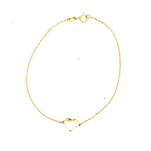 Load image into Gallery viewer, OCAMPOS FINE JEWELLERY EVIE BRACELET 14K YELLOW GOLD HEART 1CZ
