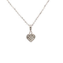 Load image into Gallery viewer, OCAMPOS FINE JEWELLERY 18K WHITE GOLD CHAIN WITH PRIMA HEART PENDANT

