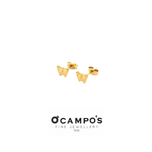 Load image into Gallery viewer, OCAMPOS FINE JEWELLERY  BUTTERFLY STUD EARRINGS 14K YELLOW GOLD SM.
