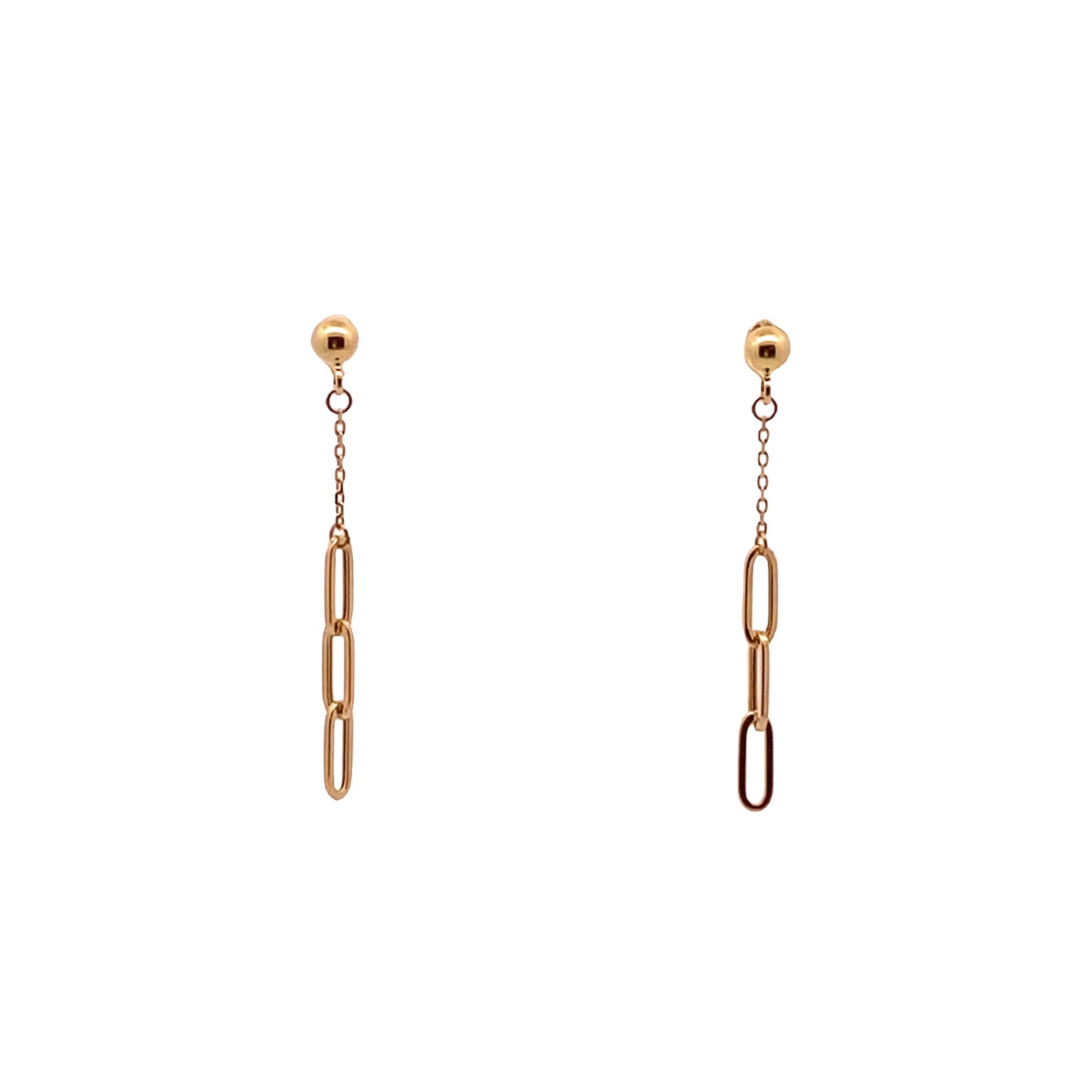 Issa Paper Clip Design Dangling Earrings