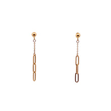 Load image into Gallery viewer, OCAMPOS FINE JEWELLERY ISSA DANGLING 14K YELLOW GOLD DANGLNG PAPER CLIP DS
