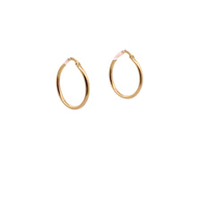 Load image into Gallery viewer, OCAMPOS FINE JEWELLERY IZZA EARRINGS 14K YELLOW GOLD HOOP PLAIN
