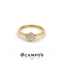 Load image into Gallery viewer, OCAMPOS FINE JEWELLERY 18K YELLOW GOLD LADIES RING DIAS SHAPE
