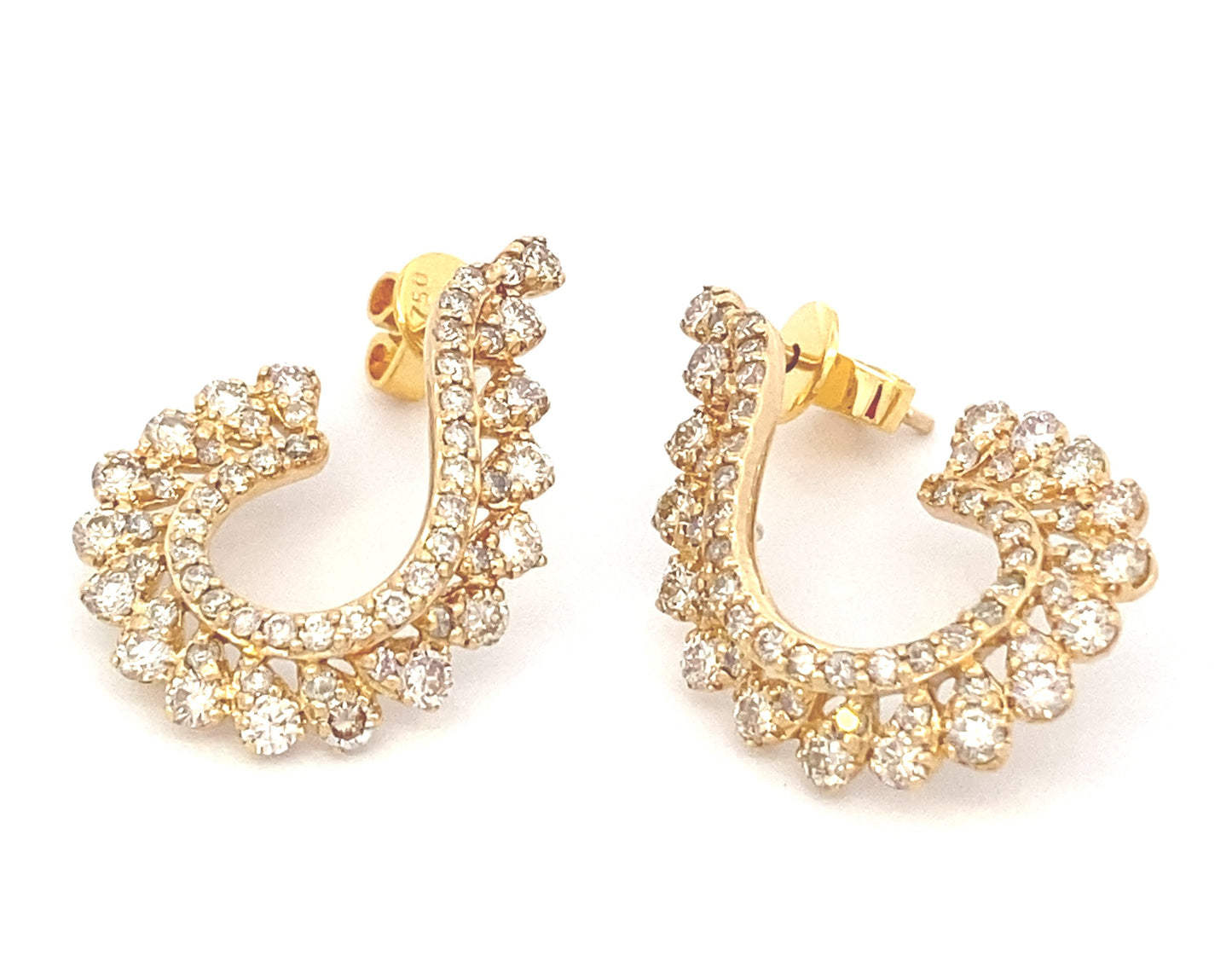 CARNATION YELLOW GOLD EARRINGS