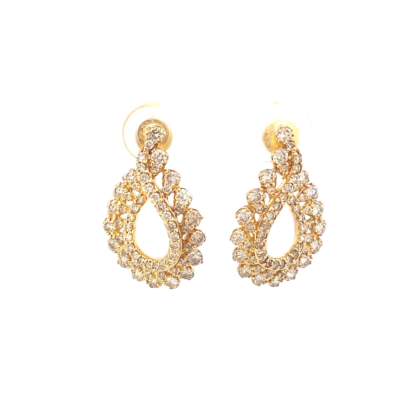 CARNATION YELLOW GOLD EARRINGS