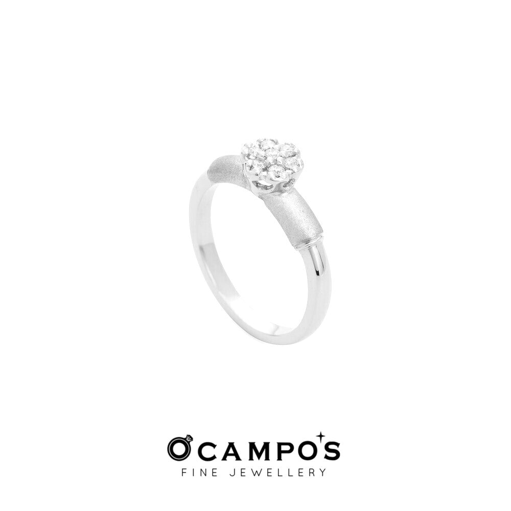 Dahlia Diamond Ring - White Gold