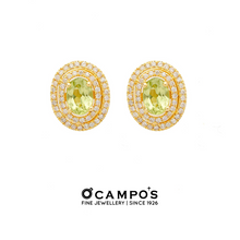 Load image into Gallery viewer, Peridot Celeste Earrings - Yellow Gold
