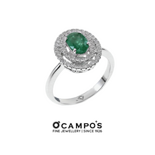 Load image into Gallery viewer, Emerald Celeste Ring - White Gold
