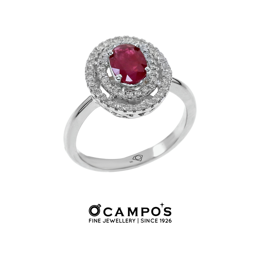 Ruby Celeste Ring - White Gold