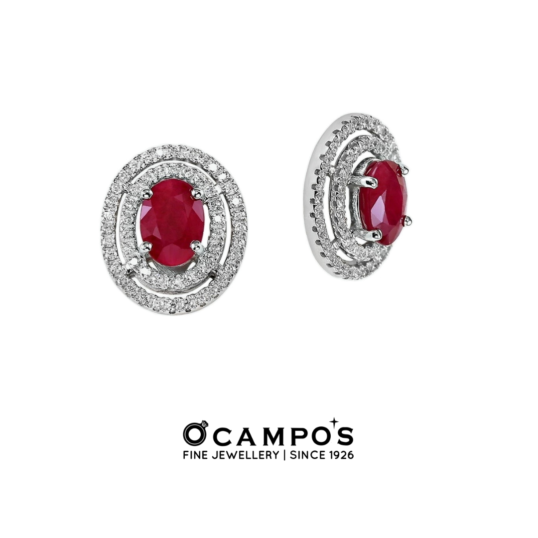 Ruby Celeste Earrings - Yellow Gold