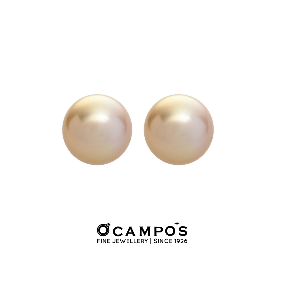 Pia Champagne Pearl Earrings