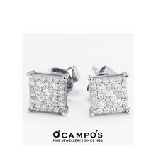 Load image into Gallery viewer, Duchess Illusion Diamond Earrings - White Gold
