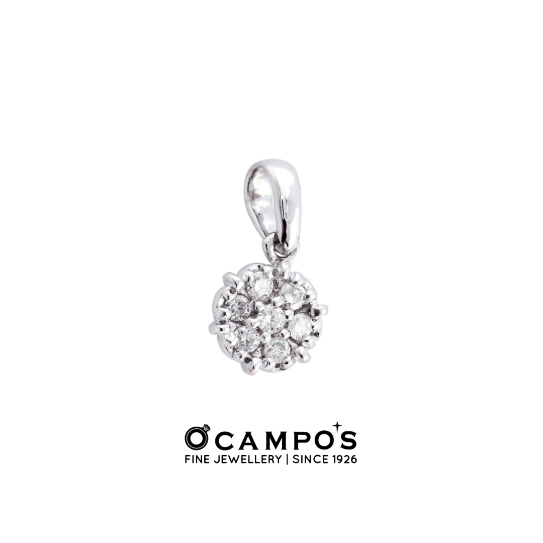 Rosa Diamond Pendant X1 - White Gold