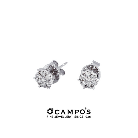 Rosa Diamond Earrings X1 - White Gold