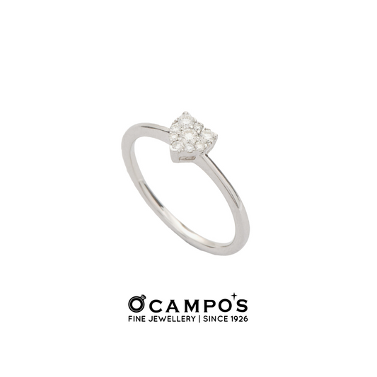 Countess Illusion Diamond Ring -  White Gold