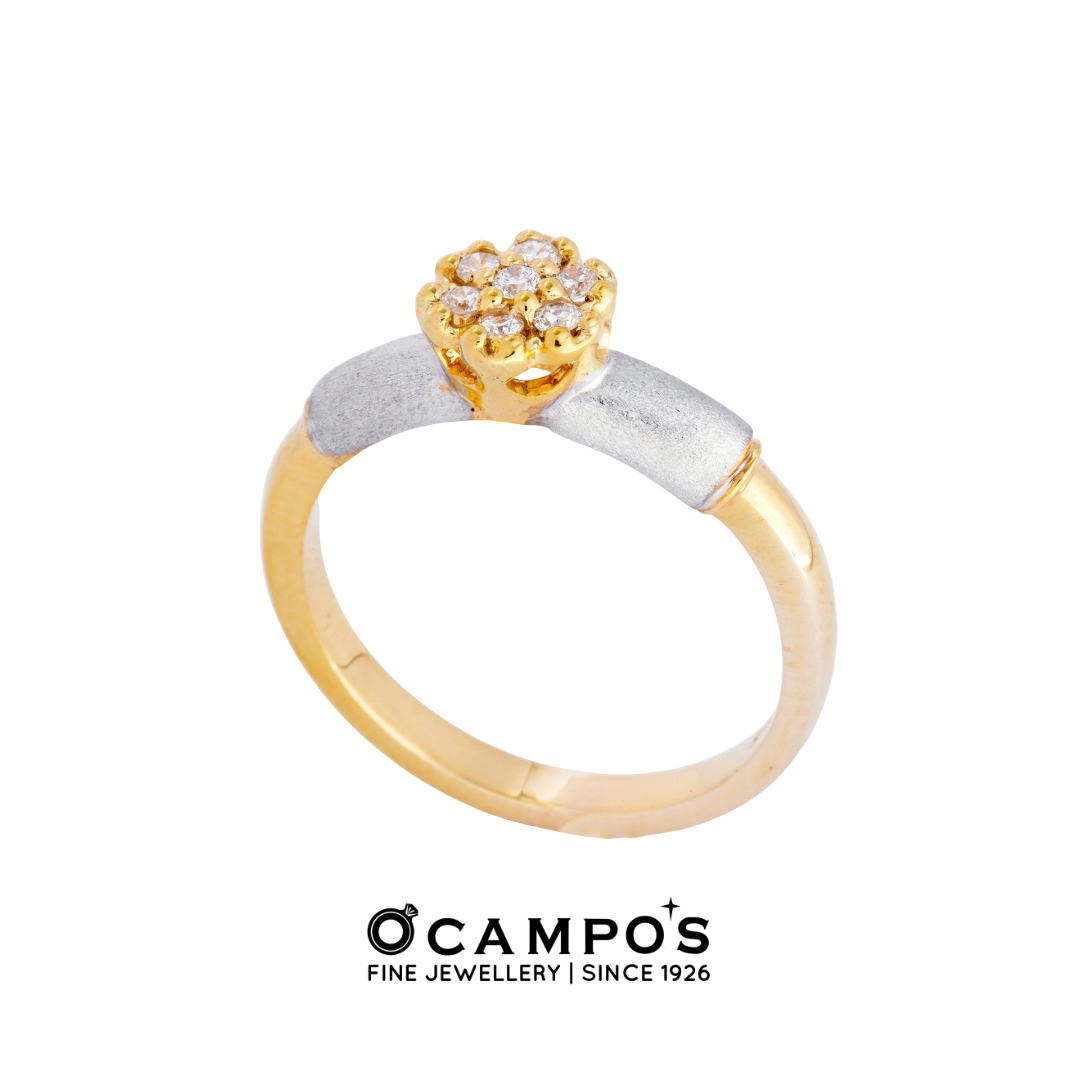 Dahlia Diamond Ring - Yellow Gold