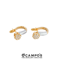 Load image into Gallery viewer, Dahlia Diamond Earrings- Yellow Gold
