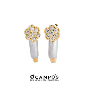 Dahlia Diamond Earrings- Yellow Gold