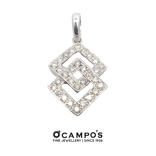 Audrey Diamond Pendant - White Gold