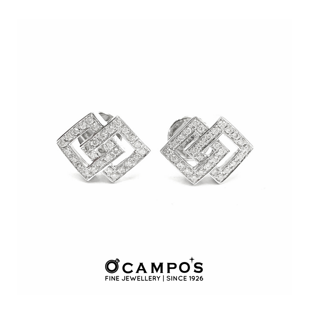 Audrey Diamond Earrings- White Gold